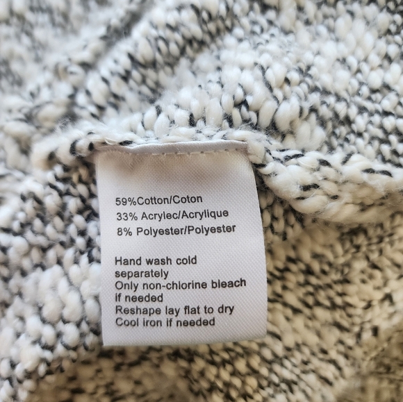 NAADAM Knit sweater vest, black/white, cotton blend, size S - Picture 5 of 6